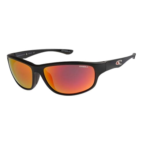 Image of Oneill ONS-9062-20 Men's Sunglasses 104P Matte Black With Polarised Red Mirror Lenses