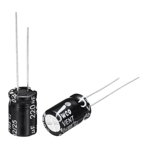 Image of sourcing map 220uF 35V 8x12mm Electrolytic Capacitor, Radial Leads Aluminum Capacitors for TV, LCD Monitor, VCD, 15Pcs