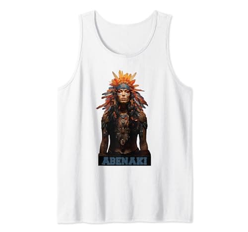 Image of Abenaki American Native Indian Woman Warrior Heritage Tank Top