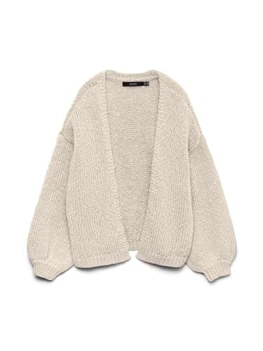 Image of VERO MODA Womens Vmmaybe Ls Open Noos Knit Cardigan, Birch, M UK