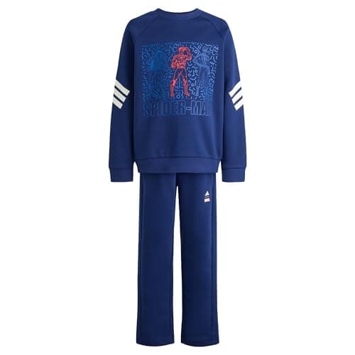 Image of adidas Unisex Kids MARVEL SPIDER-MAN JOGGER, dark blue/off white, 9-10 Years