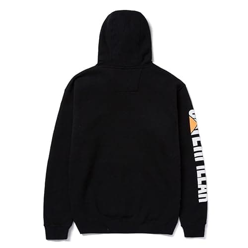 Image of Caterpillar Trademark Banner Hooded Sweatshirt Black Large Black Large Black
