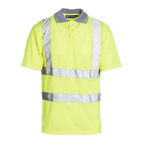 Image of Blackrock Hi-Vis Polo Shirt, Yellow T-Shirt, Work Utility & Safety Clothing, High Visibility Workwear PPE, For Men Women Unisex, EN20471 Class 2 Certified, Size 3XL