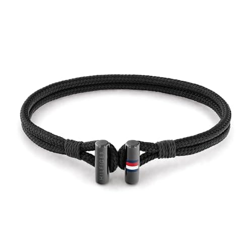Image of Tommy Hilfiger Jewelry Men's Nylon Bracelet Black - 2790336