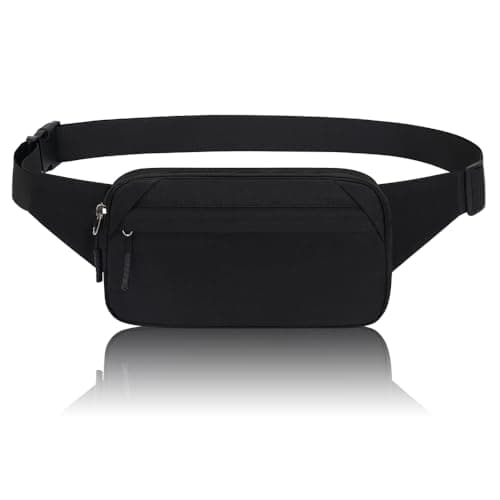 Image of Waterproof Bumbag Waist Fanny Pack Running Belt for Men Women Unisex Bum Bag with Adjustable Belt for Outdoors Workout Hiking Gifts for Ladies Boys (Black)