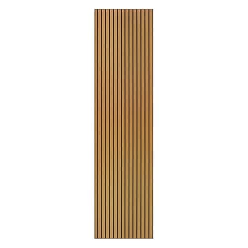 Image of Decoranddecor Acoustic Slat Wood Wall Panel and Ceiling Panelling Decorative 3D MDF 240 x 60 Oak