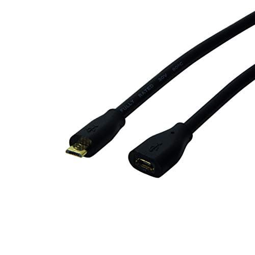 Image of LogiLink CU0124 USB 2.0 Micro-B Extension Cable, Black