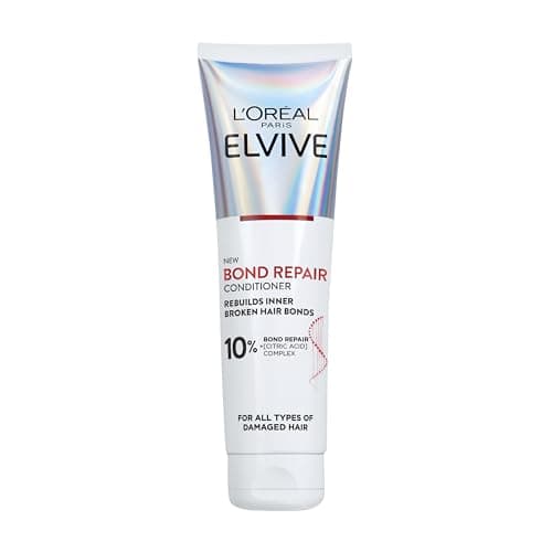 Image of L'Oreal Paris Elvive Bond Repair Conditioner, with Citric Acid Complex, Deep Repair & Bonding Hair Care for Severely Damaged Hair, 98% Less Breakage, 82% Stronger, 150ml