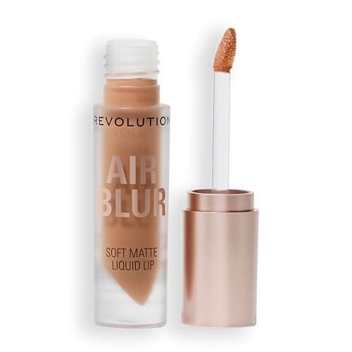 Image of Revolution, Air Blur Matte Liquid Lipstick, Long-Lasting Lip Colour, Face Makeup, Vegan & Cruelty-Free, Cool Natural Nude, 3.5ml