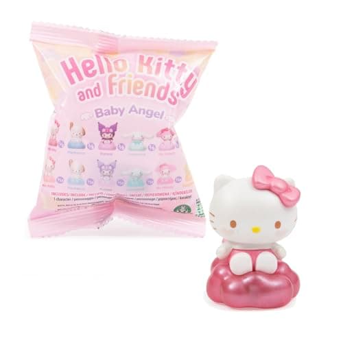 Image of Hello Kitty Mini Figure Blind Bag – 1 Random Figure Included (4cm Baby Angel Series), Collect 1 of 6 Characters in Regular or Shiny Light-Up Style, Cute Sanrio Surprise Toy for Fans & Collectors