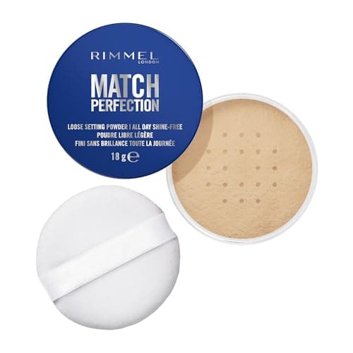 Image of Rimmel Match Perfection Loose Setting Powder, 002 Translucent Honey, Lightweight & Breathable, Matte Finish, Vegan-Friendly Makeup, 18g