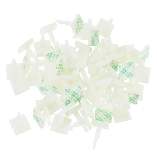 Image of sourcing map 120 Pcs Adhesive PCB Spacer, Sticky Nylon Insulated Standoffs for PCB Board, Supporting Height 0.49", Fits PCB Hole Dia 3mm to 3.2mm, White