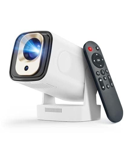 Image of Magcubic Mini Projector 4K Support, Native 1080P Portable Projector with Auto Focus & Auto Keystone Correction, WiFi 6 Bluetooth 5.4, 5W Speaker, 180° Rotation for Bedroom Home Cinema (White)