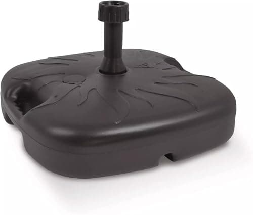Image of Unibos Anthracite 20L Parasol Umbrella Base Stand Sand Water Plastic Pole Garden Beach Patio Sun Shade Black (BLACK BASE STAND)