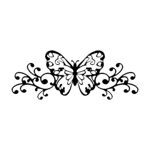 Image of Fenteer Black Metal Butterfly,Hanging Appearance,3D Butterfly Wall for Bathroom,Farmhouse,Garden,Wall Decoration