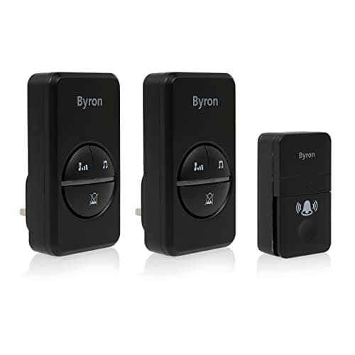 Image of Byron Wireless Doorbell Set - 2 chimes - Kinetic Energy - 16 melodies - Up to 100m wireless range - DBY-23455BS