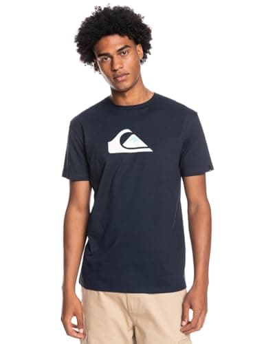Image of Quiksilver Young Mens Comp Logo T-Shirt, Navy Blazer, XL EU