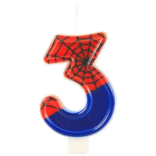 Image of Spider Candle, Spider Web Number Candle Birthday Cake Topper for Birthday Party Halloween Party Supplie (3)