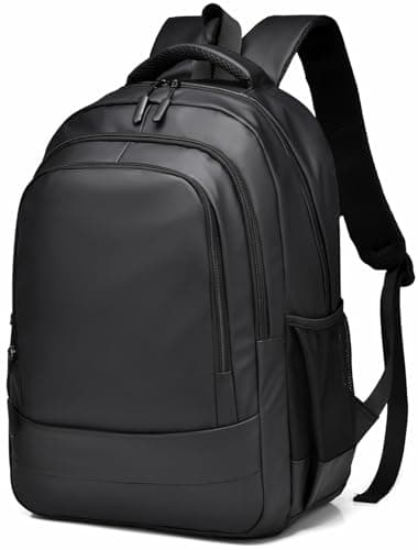 Image of Hjkiopc Lightweight Waterproof Backpack, Large Capacity Backpack,Minimalist Computer Bag,School Bag,Casual Daypacks for Work,School,Travel (Black-1)