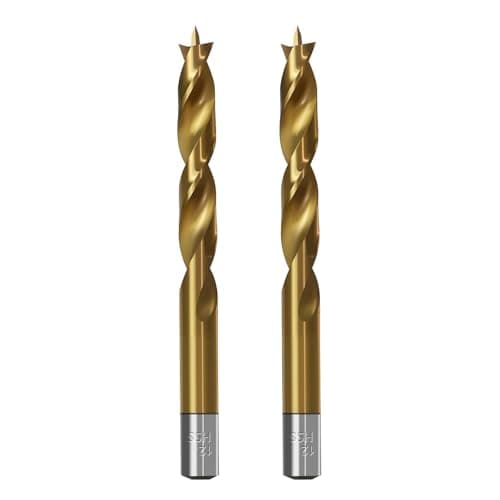 Image of Brad Point Wood Drill Bits for Woodworking, 12mm (15/32") Brad Point Drill, High Speed Steel Metric Brad Point Drill Bits with Double Flutes Design for Soft & Hard Woods MDF Acrylic, 2 Pcs