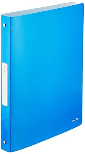 Image of Leitz 4 Ring Binder, Holds up to 190 Sheets, Wow Range, 25 mm Spine, 42580036 - A4, Blue Metallic