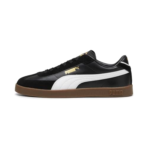 Image of PUMA Unisex Club II Era Trainers, PUMA Black-PUMA White-PUMA Gold, 9.5 UK