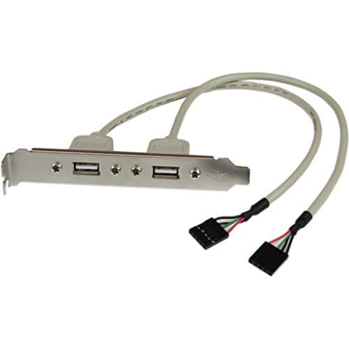 Image of StarTech.com 2 Port USB A Female Slot Plate Adapter - USB panel - USB (F) to 5 pin in-line (F) - USBPLATE