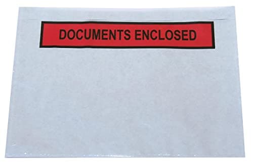 Image of Tenzalope Packing-list Envelopes Polythene A6 Documents Enclosed 158x110mm Ref A62 [Pack of 1000] Printed