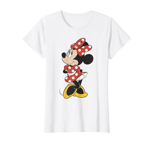Image of Disney Minnie Mouse Vintage Minnie Pose T-Shirt, Women, White, Large