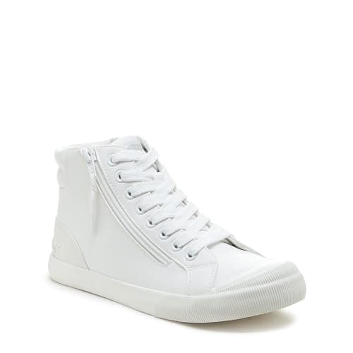 Image of Rocket Dog Womens Jazzin Hi Sneaker, White Pu, 7 UK