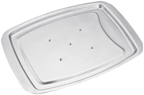 Image of Stellar Stainless Steel Spiked Carving Tray, 38cm x 26cm, Retaining Spikes and Recessed Gutter, Oven Safe