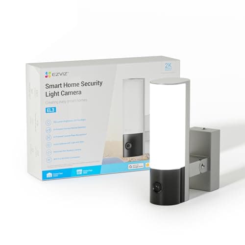 Image of EZVIZ 2K Floodlight Outdoor Security Camera Hardwired,No Monthly Fee, Human/Vehicle Detection, License Plate Recognition, Auto-Tracking, 2.4/5GHz Wi-Fi, Colour Night Vision (EL3) [Energy Class B]