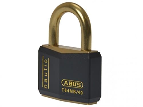 Image of ABUS 24728 Nautic Inox Series Solid Brass Padlock with 8401 Alike Keyed - Black