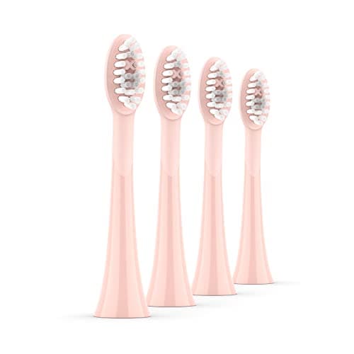 Image of Ordo Replacement Sonic Toothbrush Heads for Teeth Cleaning, Plaque Removal, Silicone Polishing, Deep Clean Bristles, Adults, Pack of 2, Rose Gold (Rose Gold, Pack of 4)