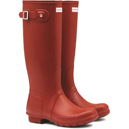 Image of Hunter Unisex-Adult Original Tall Wellington Boots, Red, 7 UK