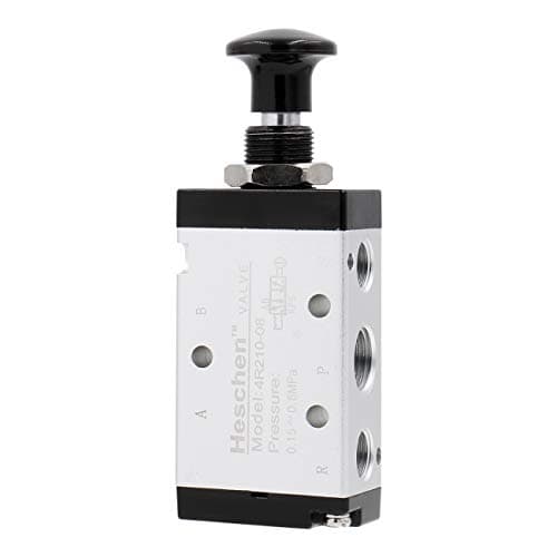 Image of Heschen pneumatic hand draw valve 4R210-08 5 way 2 position 1/4 PT