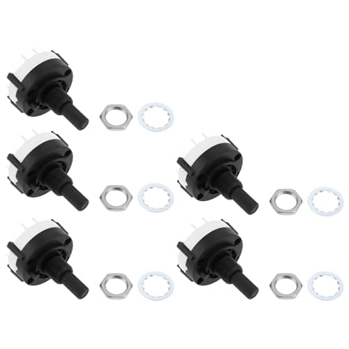Image of OTOTEC 5pcs Rotary Switch 26x38mm Step Switch 0.3 A 125-250V for PCB Mounting (1 Pole 12 Way)