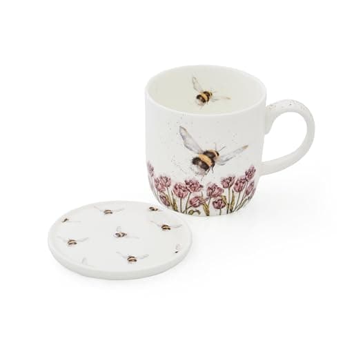 Image of Wrendale Designs - 'Flight of The Bumblebee' Mug and Coaster Set