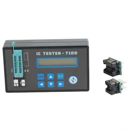 Image of Solaughguy Logic Chip Tester with 1300+ IC Models and 420 Transistor Data, LED Integrated Circuit Detector for 74HC 74LS CD40 Diodes Triodes, 800mAh Rechargeable Battery,(package)