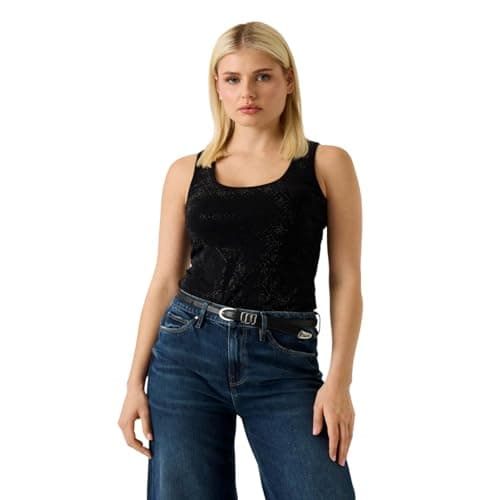 Image of GUESS Tank Tops Jeans 4g Allover Tank JBLK Jet Black a996, Black, L