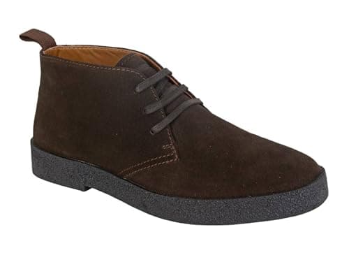 Image of Roamers M759 Mens Real Suede Leather Lined Desert Boots (Chocolate Brown Suede, UK Footwear Size System, Adult, Men, Numeric, Medium, 12)