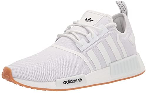 Image of adidas Originals Men's NMD_R1 PRIMEBLUE Sneaker, White/White/Gum 2, Numeric_5