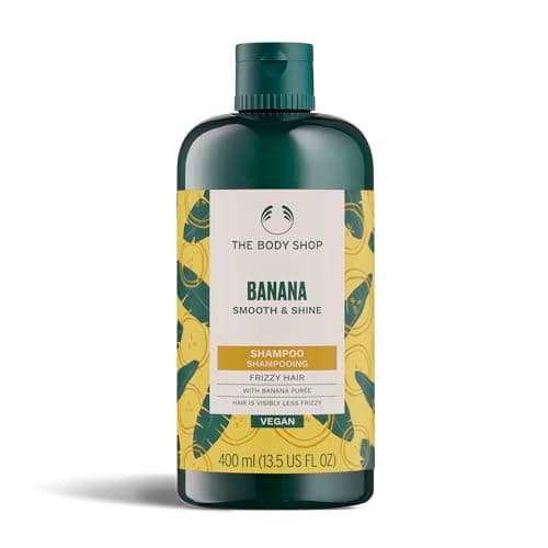Image of The Body Shop Banana Truly Nourishing Shampoo (1x 400ml), Anti Frizz Shampoo with Banana, For Dry Hair Prone to Frizz, Wavy and Curly Hair, Frizz Control, Vegan Haircare