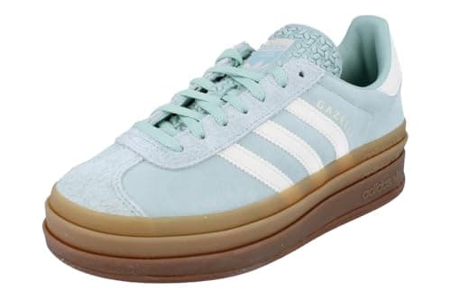 Image of Bold Gazelle trainers in light blue and white by adidas Originals