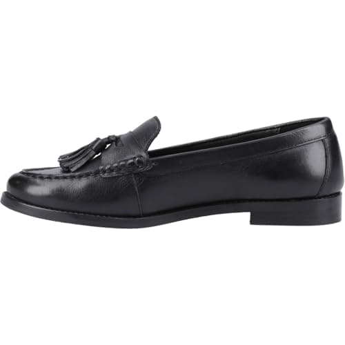 Image of Hush Puppies Female Connie Tassel Loafer, Black, 5
