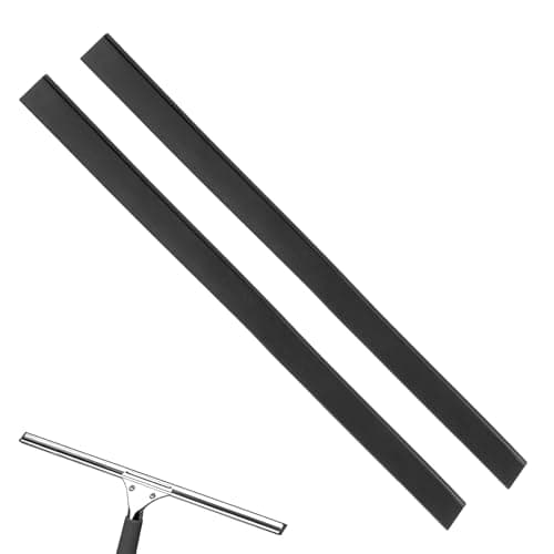 Image of 2PCS 14” Professional Window Squeegee Blade 35cm Replacement Rubber Lips Universal Professional Window Cleaning Squeegee Large Wiper Strip Cleaner Tool Accessories for Glass Mirror Door Car