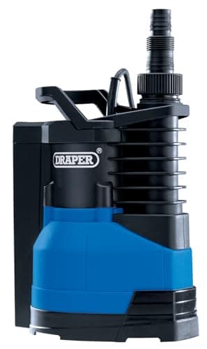 Image of Draper 400W Portable Submersible Water Pump |Max Flow Capacity 9000 l/h Electric Pump | Thermal Overload Protection | Integrated Float Switch |10M Cable Draining Pump| 98917