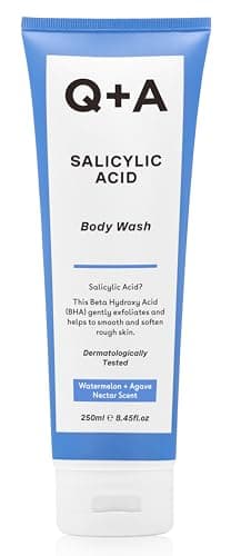 Image of Q+A Salicylic Acid Body Wash (250ml), Sensitive Shower Gel, Body Care, Shower Gel with Green Tea Extract and BHA, Gently Exfoliates, Smoothes, and Softens the skin