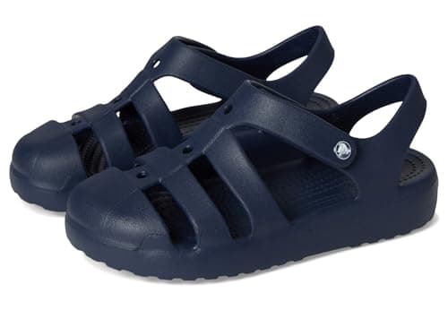 Image of Crocs Unisex-Child Classic Fisherman Sandal, Kids and Toddler Sandals, Navy, 6 UK