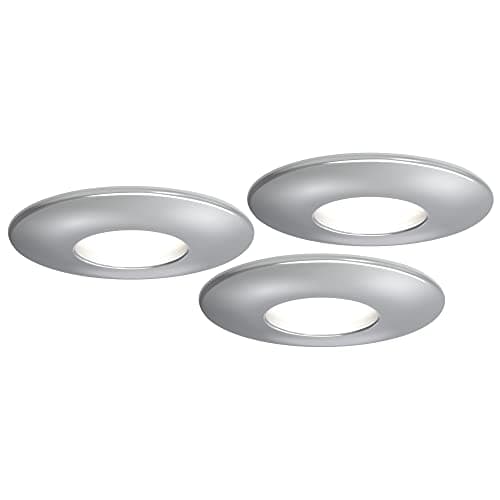 Image of 4lite WiZ Connected Fire-Rated IP20 GU10 Smart LED Downlight - Chrome, Pack of 3